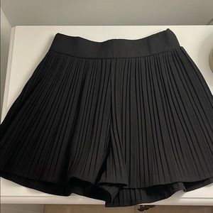 Black Pleated Shorts